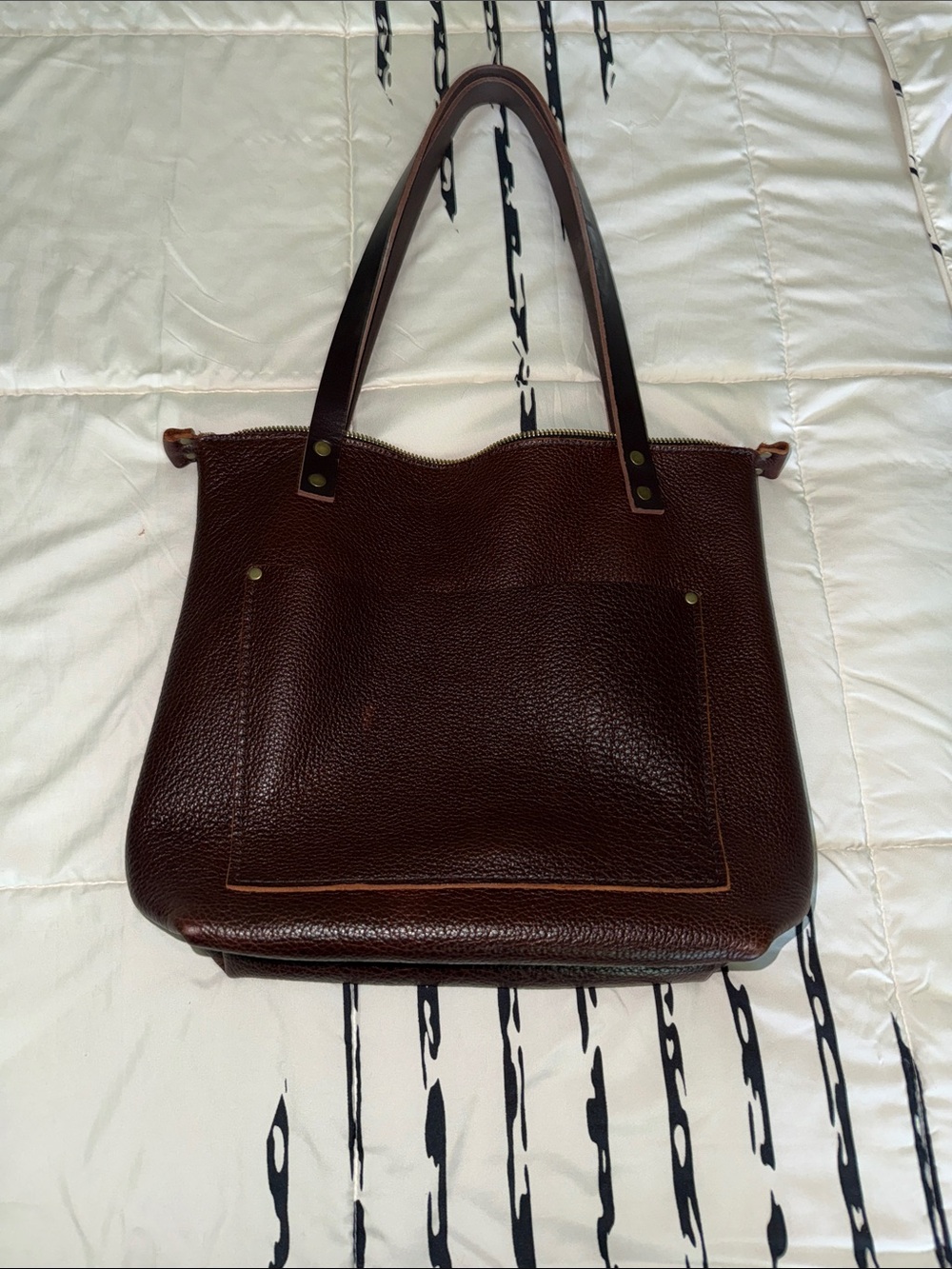 Portland Leather Tote Bag in Dark Brown - Classic Everyday Carry